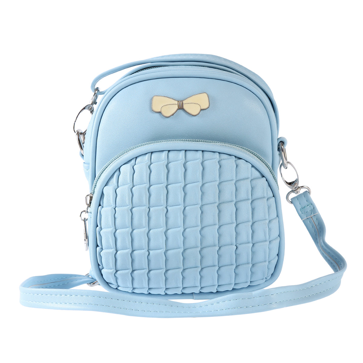Bow Quilted Faux Leather Crossbody Bag, Mini Fashion Shoulder Purse