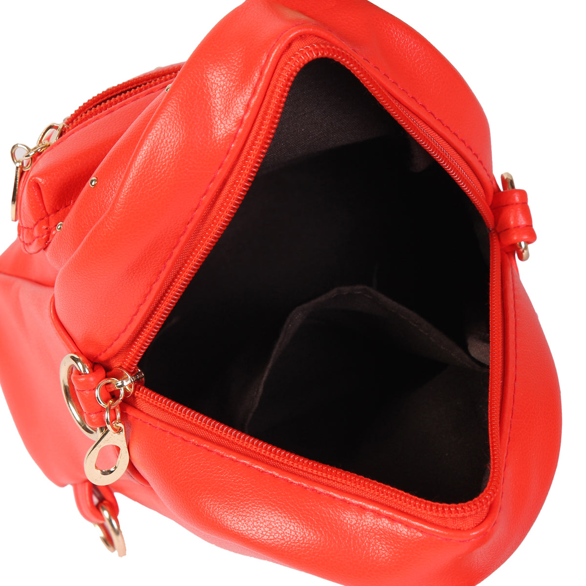 Studded Mini Faux Leather Backpack, Edgy Crossbody Bag