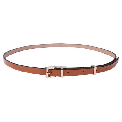 Women's Slender Shiny Faux Leather Belt