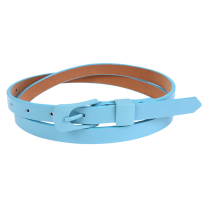 Skinny Faux Leather Belt for Women, Multi-Color Fashion Waist Belt
