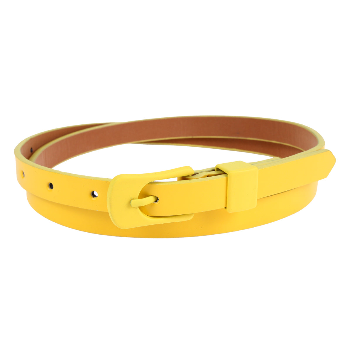 Skinny Faux Leather Belt for Women, Multi-Color Fashion Waist Belt