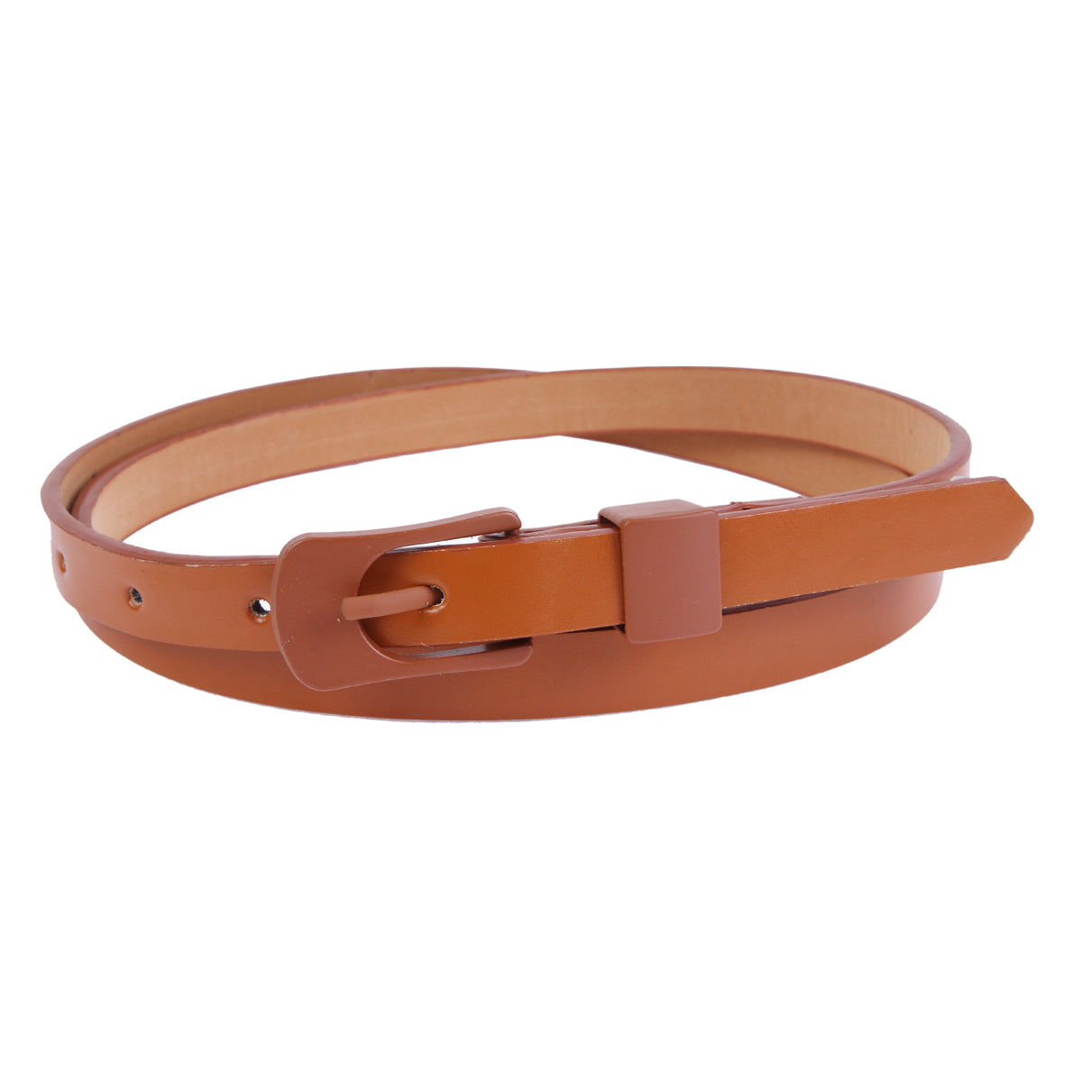 Skinny Faux Leather Belt for Women, Multi-Color Fashion Waist Belt