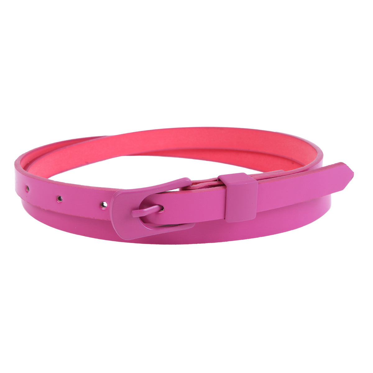 Skinny Faux Leather Belt for Women, Multi-Color Fashion Waist Belt