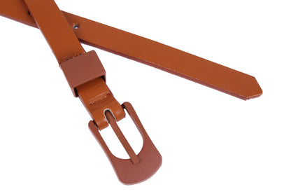 Skinny Faux Leather Belt for Women, Multi-Color Fashion Waist Belt