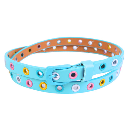 Colorful Eyelet Skinny Belt