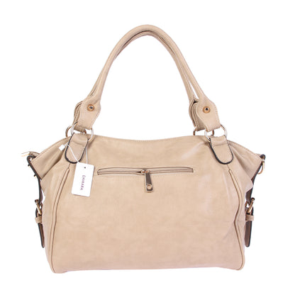 Vintage Punk PU Leather 2-Way Tote Crossbody Bag for Women