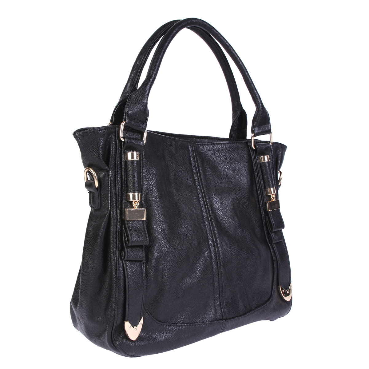Vintage Elegant PU Leather 2-Way Handbag
