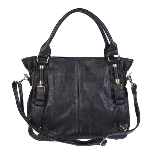 Vintage Elegant PU Leather 2-Way Handbag