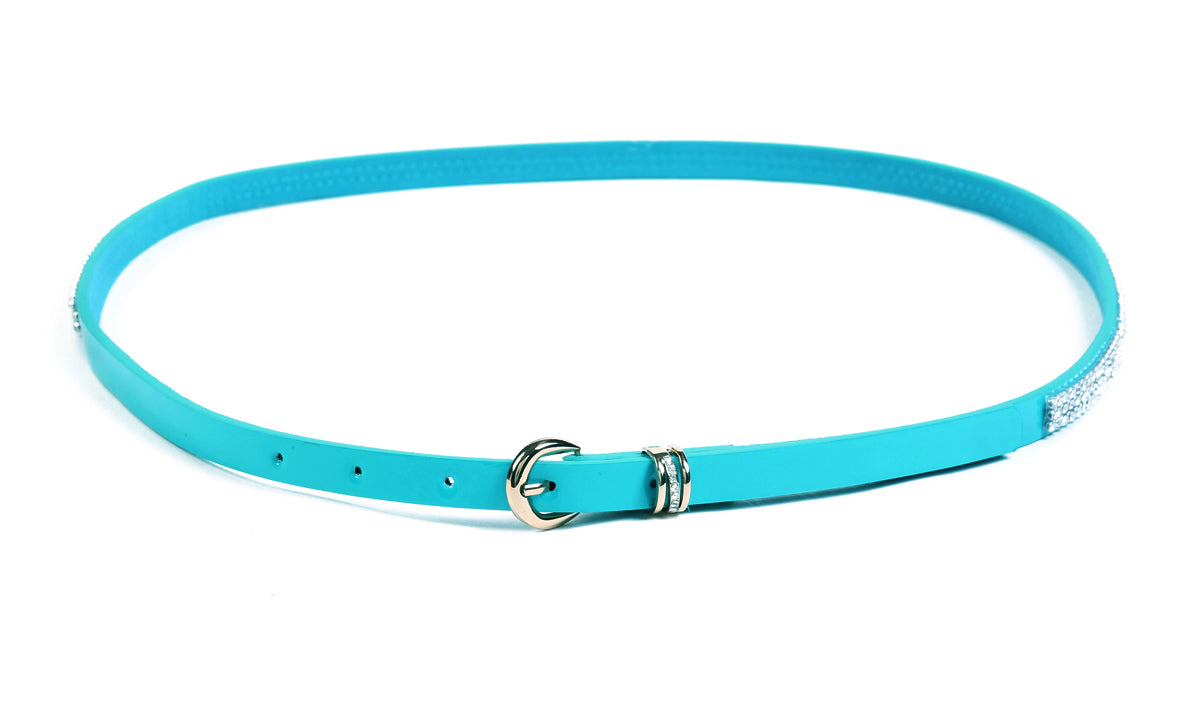 Faux Leather Rhinestone Belt for Women