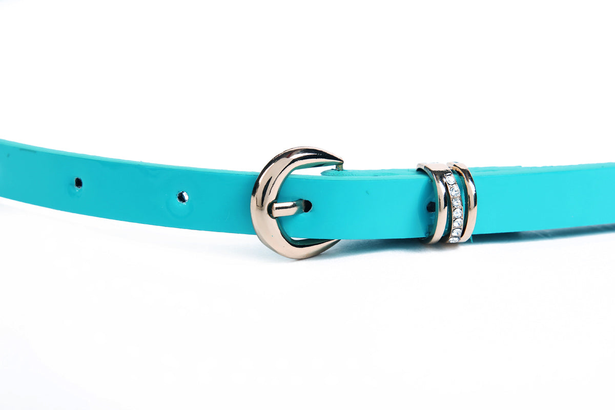 Faux Leather Rhinestone Belt for Women