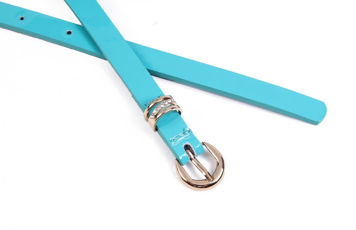 Faux Leather Rhinestone Belt for Women