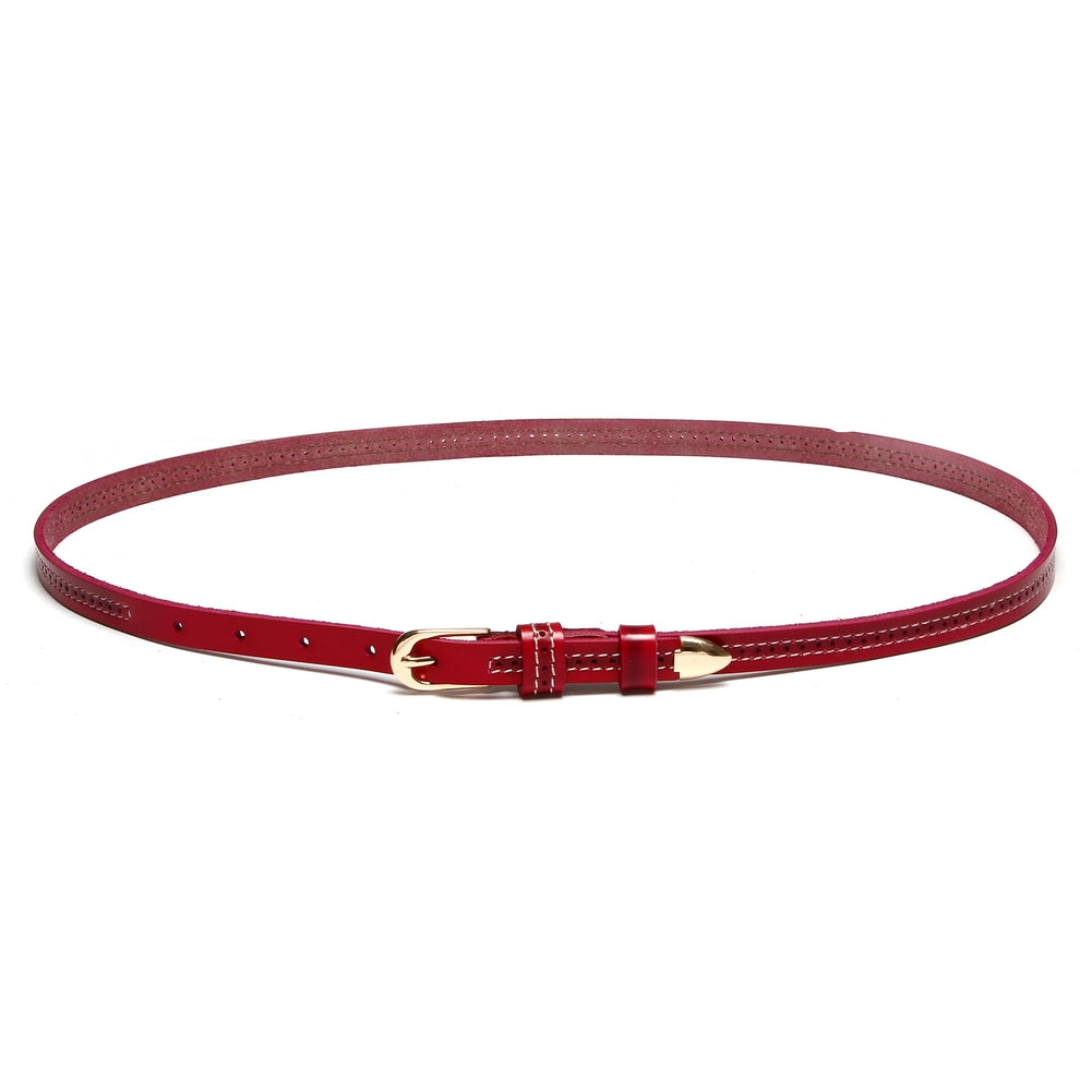 Women's Classic Pin Buckle PU Leather Belt - Adjustable Waistband
