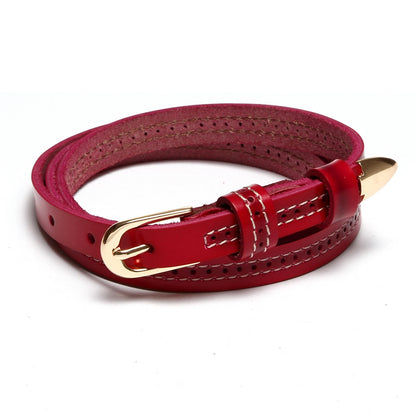 Women's Classic Pin Buckle PU Leather Belt - Adjustable Waistband
