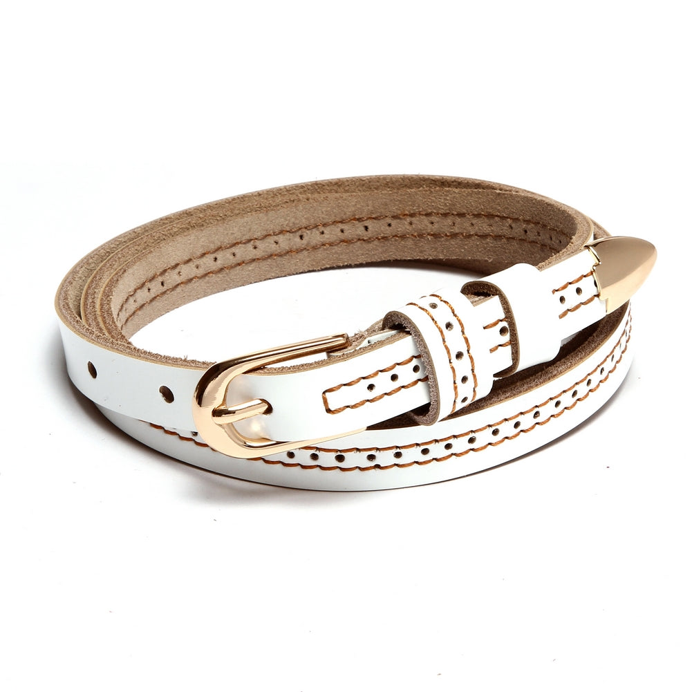 Women's Classic Pin Buckle PU Leather Belt - Adjustable Waistband