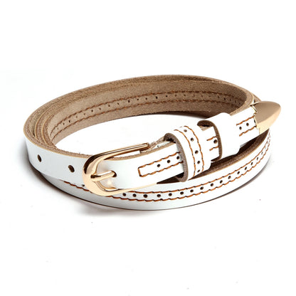 Women's Classic Pin Buckle PU Leather Belt - Adjustable Waistband