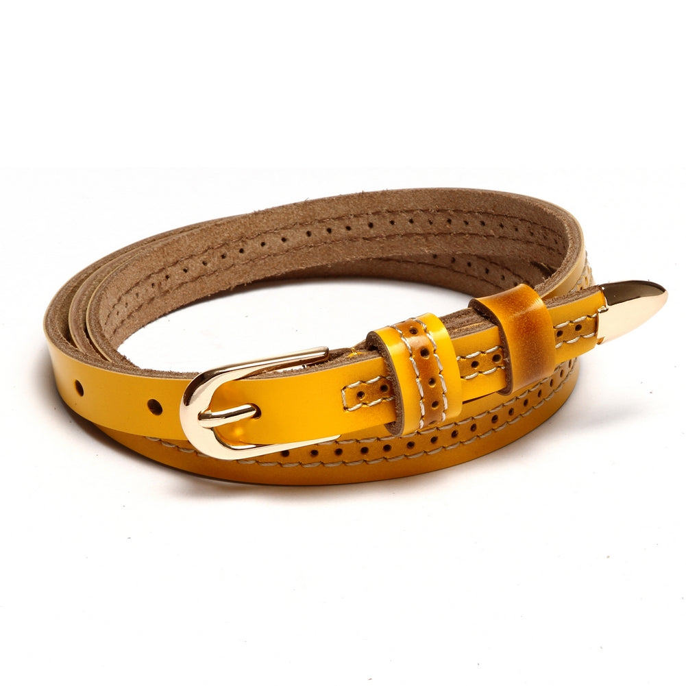 Women's Classic Pin Buckle PU Leather Belt - Adjustable Waistband
