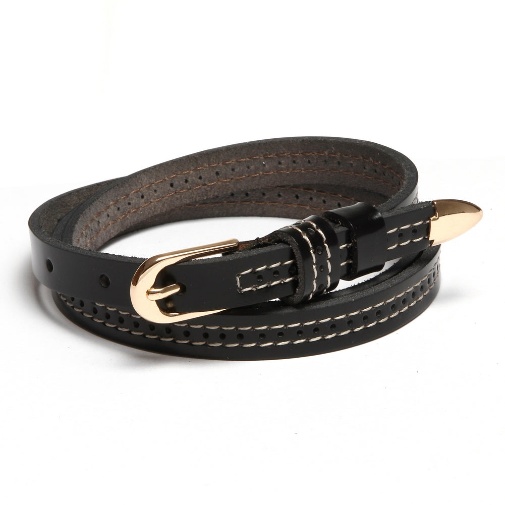 Women's Classic Pin Buckle PU Leather Belt - Adjustable Waistband
