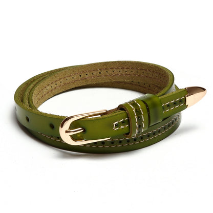 Women's Classic Pin Buckle PU Leather Belt - Adjustable Waistband