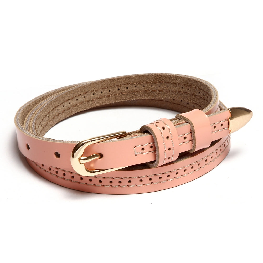 Women's Classic Pin Buckle PU Leather Belt - Adjustable Waistband