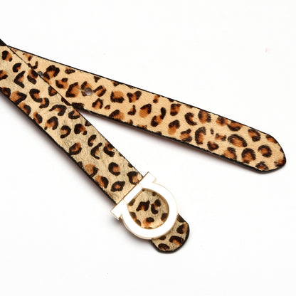 Leopard Faux Fur Belt for Women