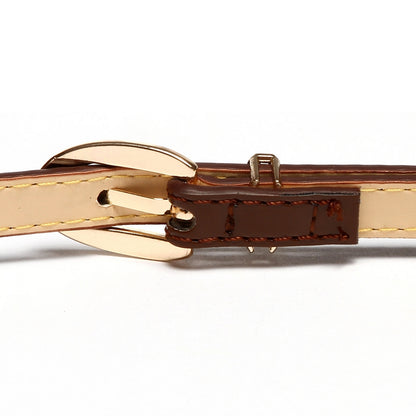 Women's Slim PU Leather Belt - Adjustable Fashion Waist Belt