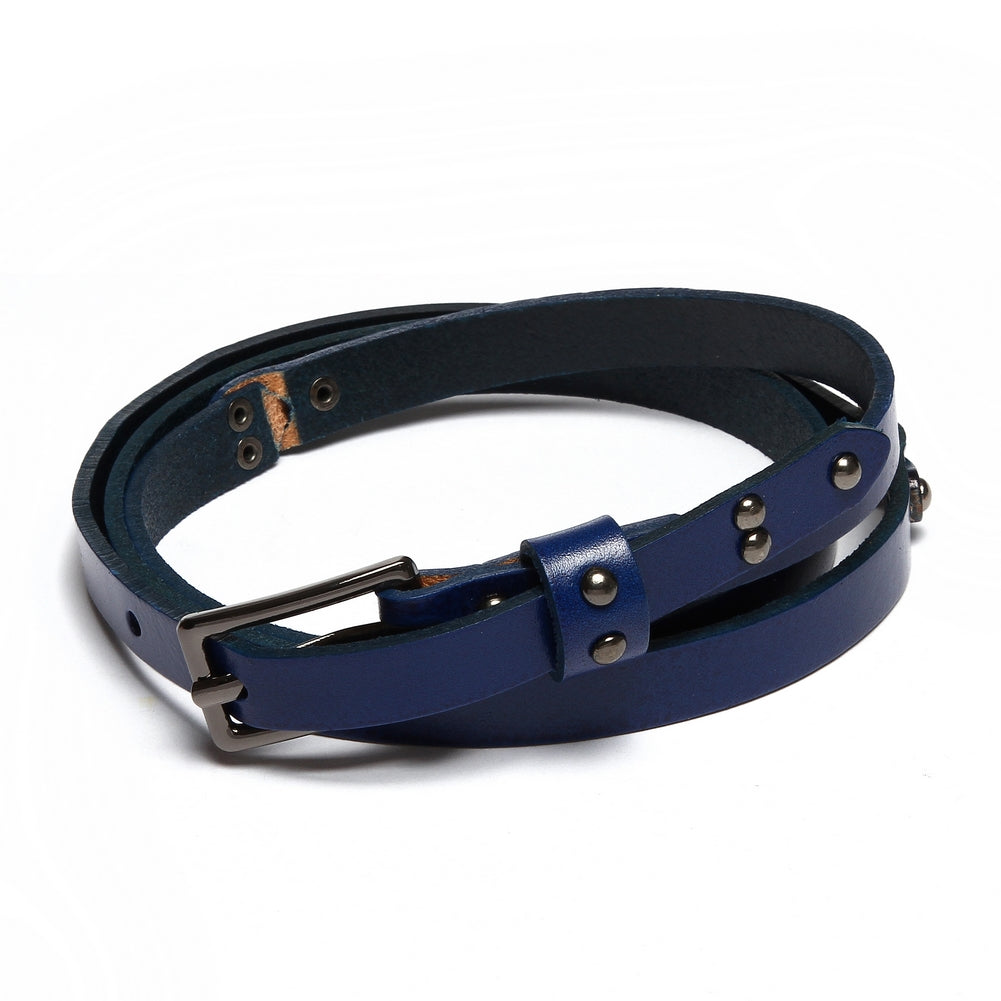 Women's Premium Leather Belt - Classic Metal Buckle for Daily Casual