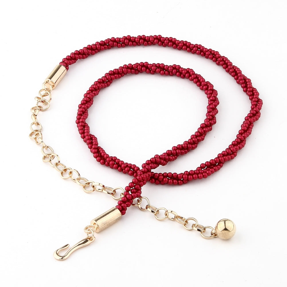 Beaded Rope Belt - Adjustable Waist Chain for Women