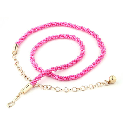 Beaded Rope Belt - Adjustable Waist Chain for Women