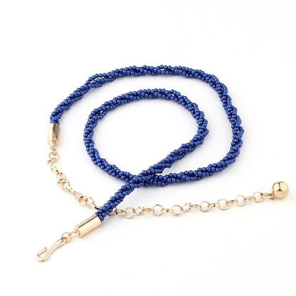 Beaded Rope Belt - Adjustable Waist Chain for Women