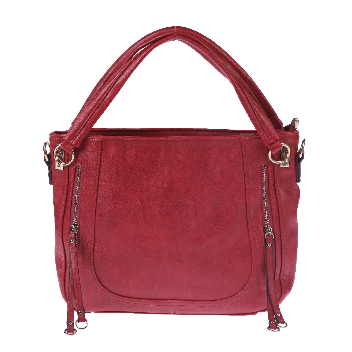 Faux Leather Tote Bag - Litchi Texture Shoulder Bag for Women