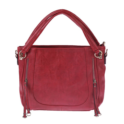 Faux Leather Tote Bag - Litchi Texture Shoulder Bag for Women