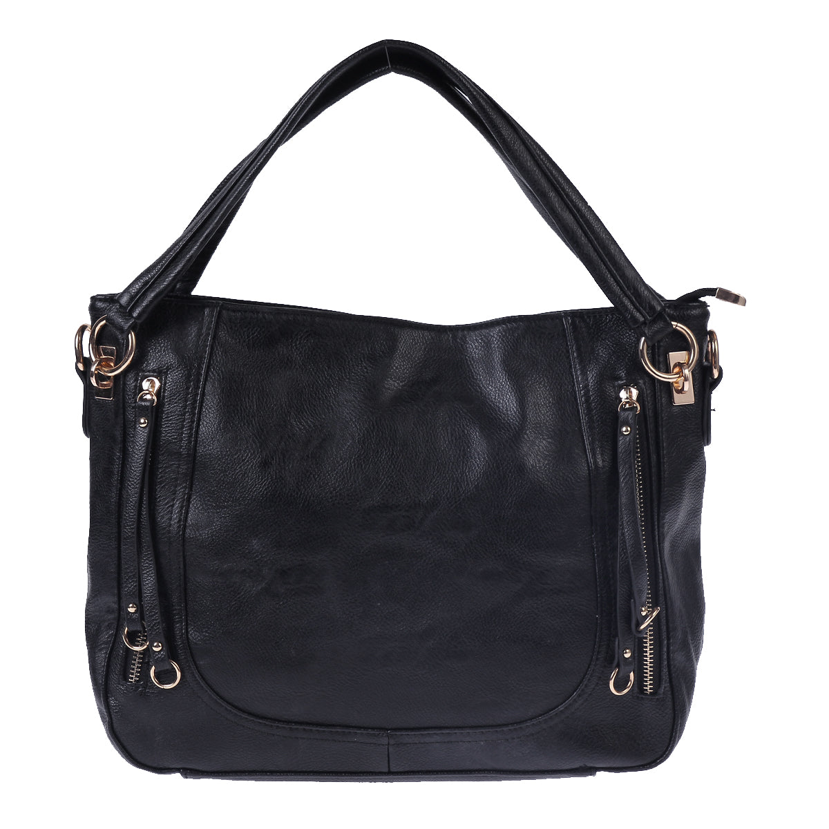 Faux Leather Tote Bag - Litchi Texture Shoulder Bag for Women
