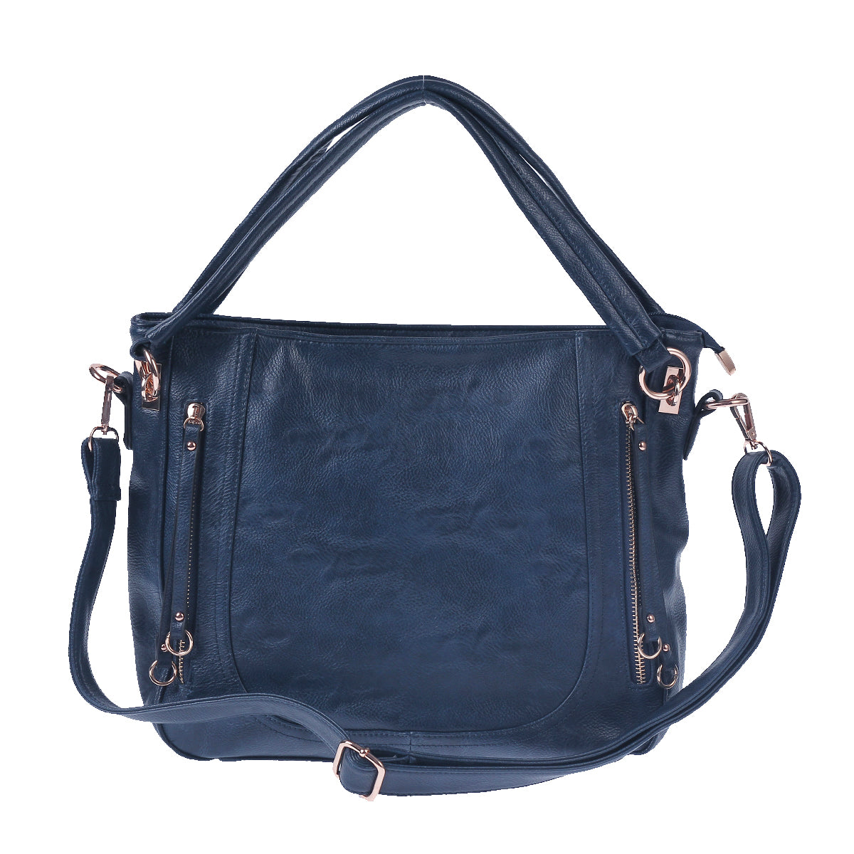 Faux Leather Tote Bag - Litchi Texture Shoulder Bag for Women