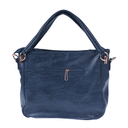 Faux Leather Tote Bag - Litchi Texture Shoulder Bag for Women