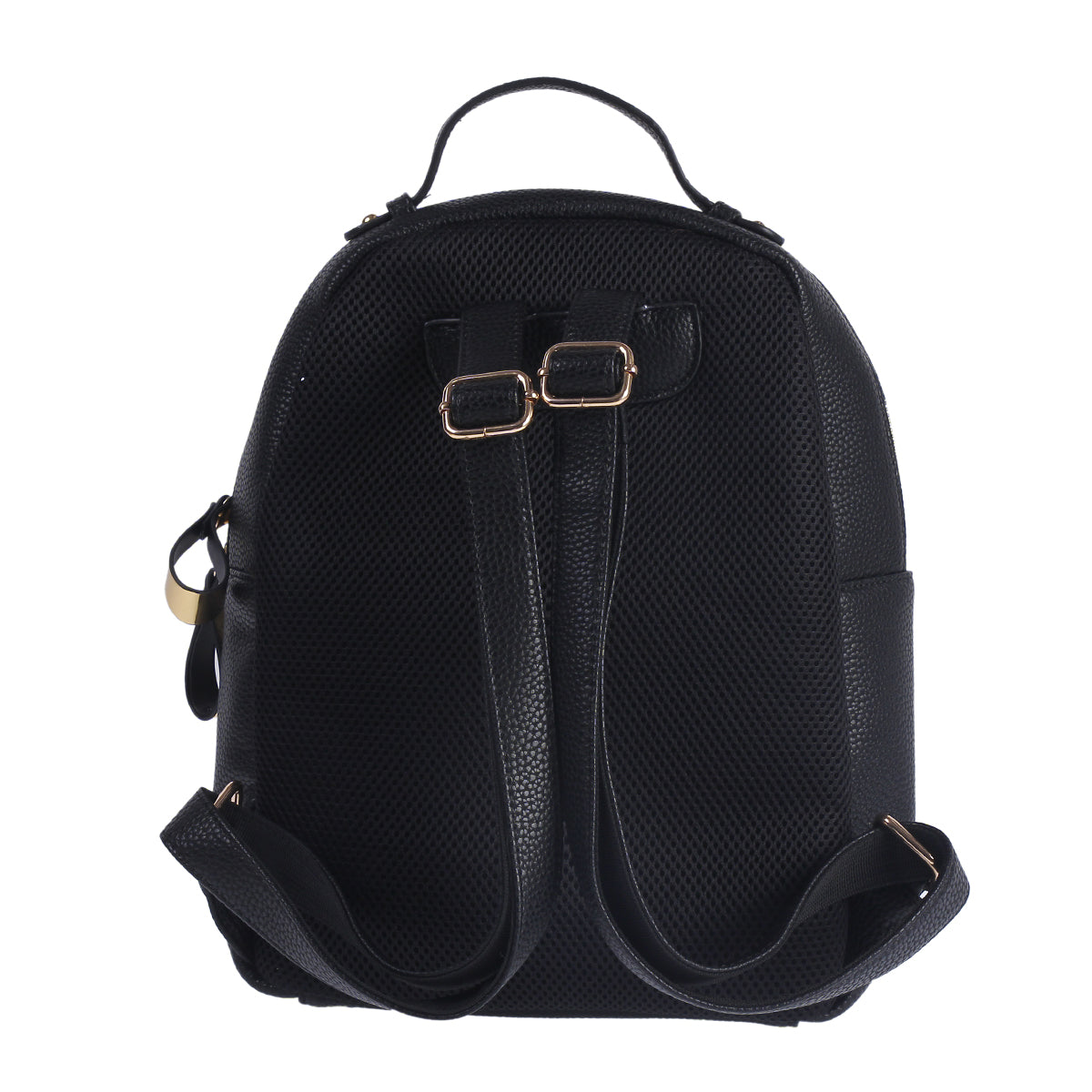 Metallic Snakeskin Faux Leather Backpack, Chic Mini Daypack