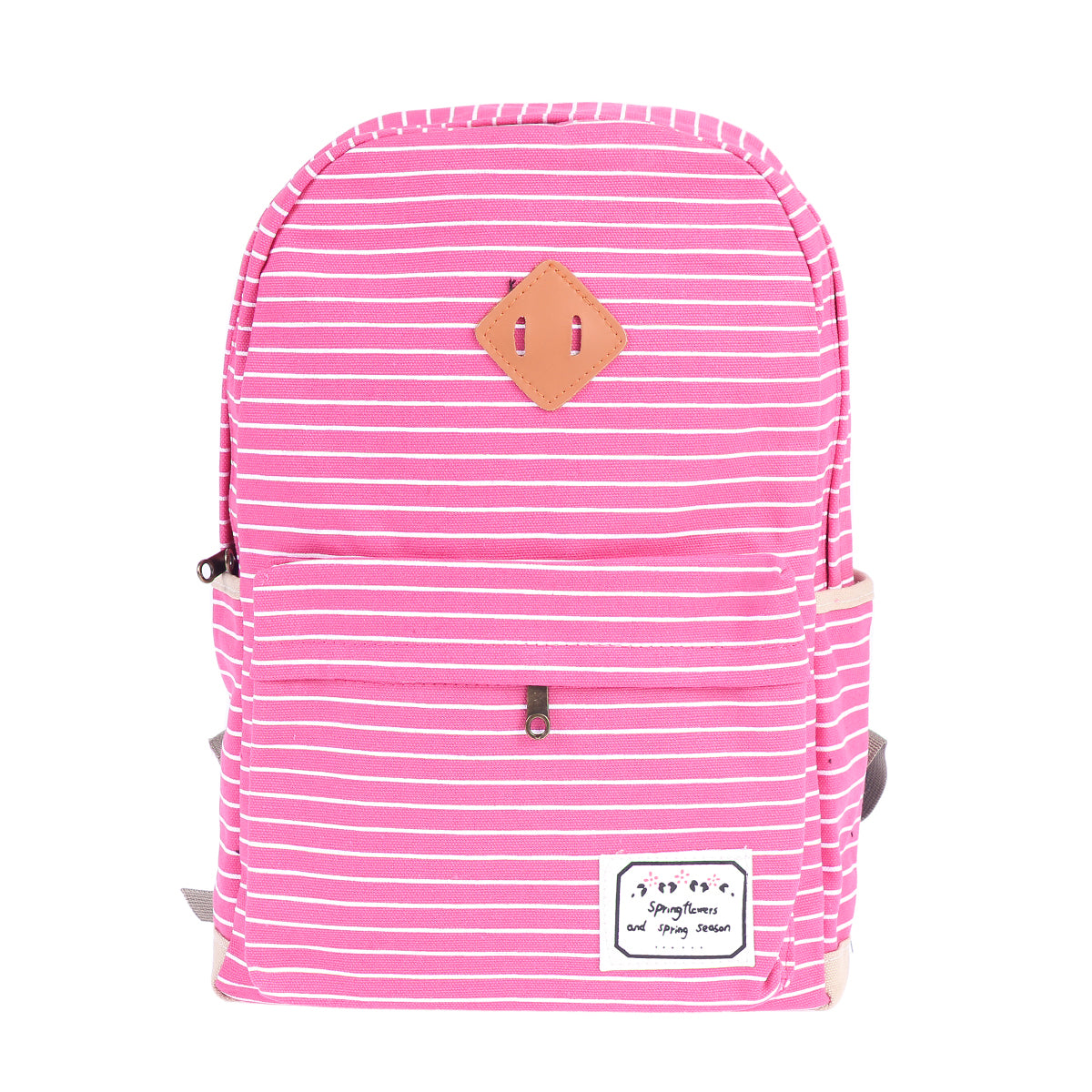 Striped Canvas Backpack