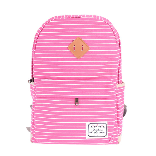 Striped Canvas Backpack
