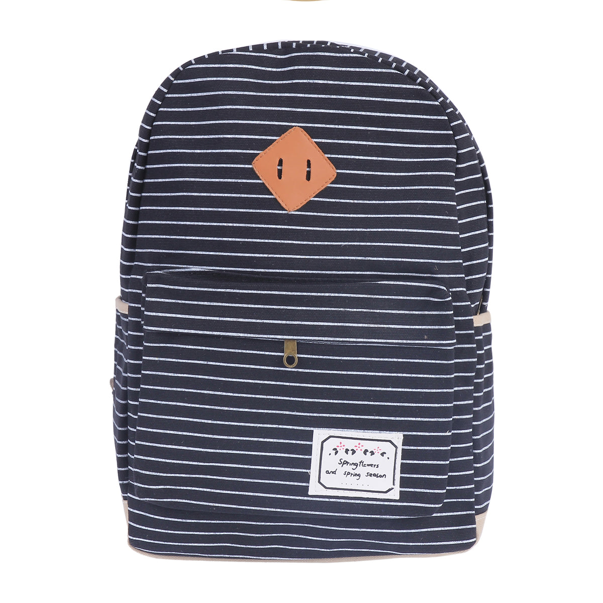 Striped Canvas Backpack