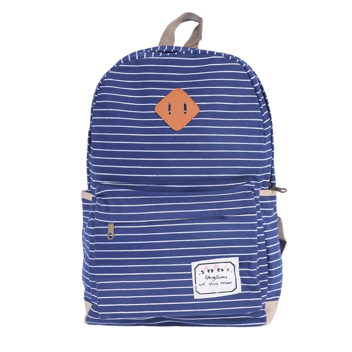 Striped Canvas Backpack