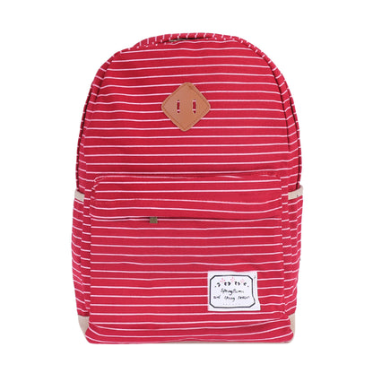 Striped Canvas Backpack