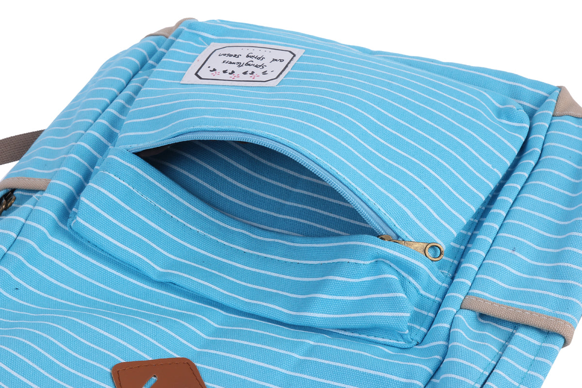 Striped Canvas Backpack