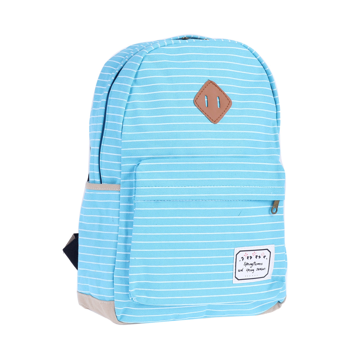 Striped Canvas Backpack