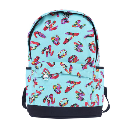 Colorful Alphabet Canvas Backpack