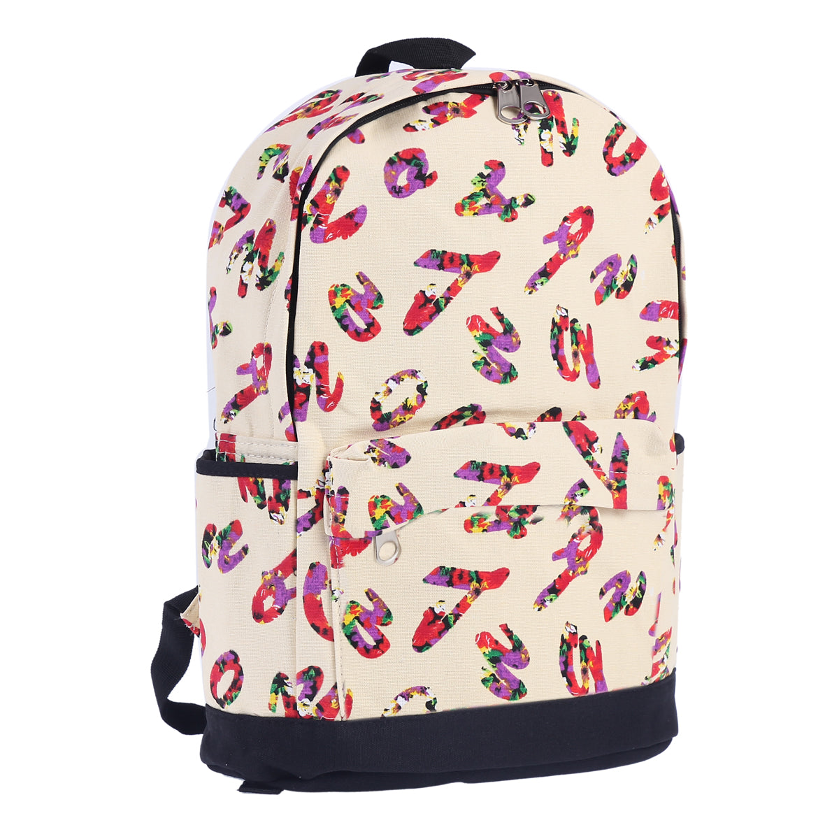 Colorful Alphabet Canvas Backpack
