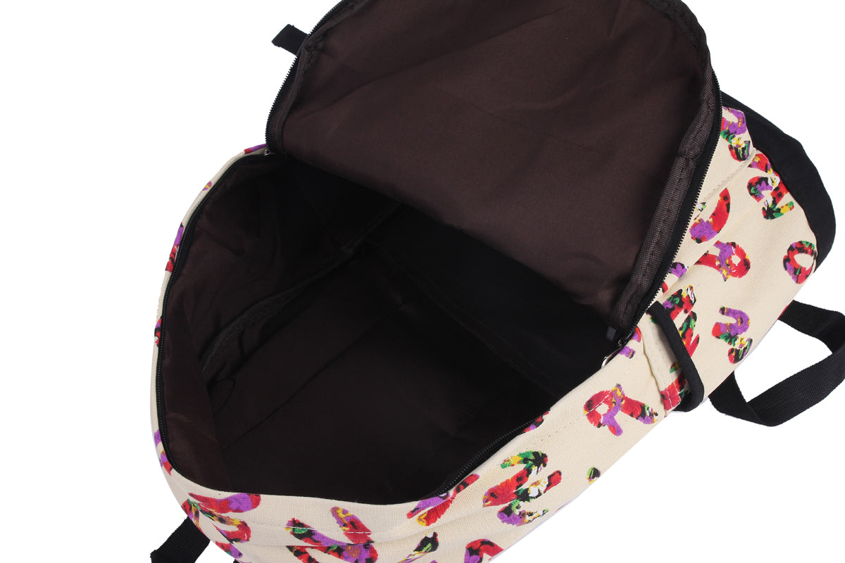 Colorful Alphabet Canvas Backpack