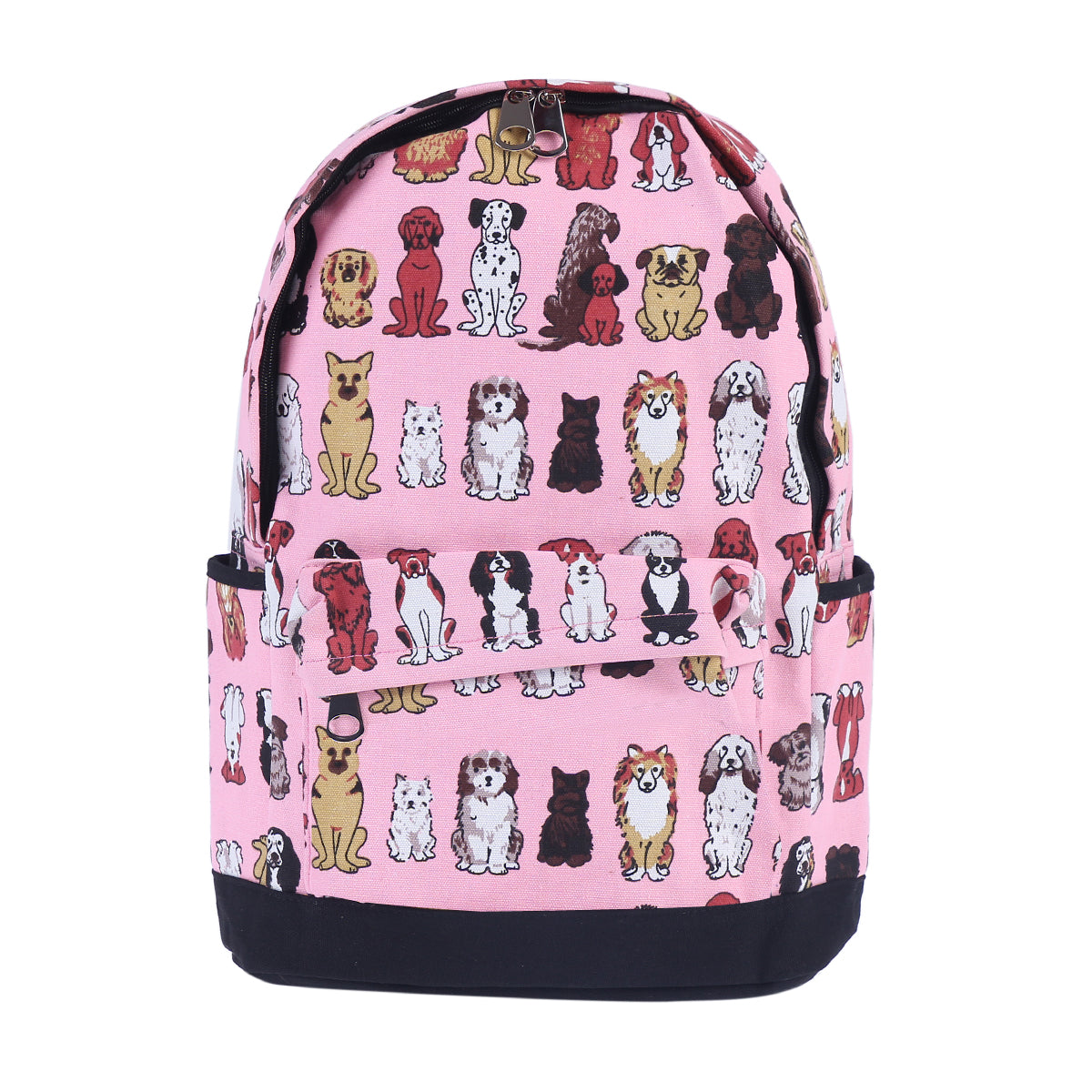 Dog Print Canvas Backpack