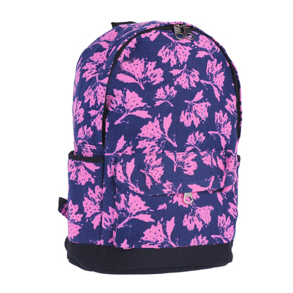 Floral Print Canvas Backpack