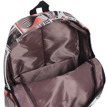 Vintage Stamp Hot Air Balloon Canvas Backpack, Casual Travel Daypack