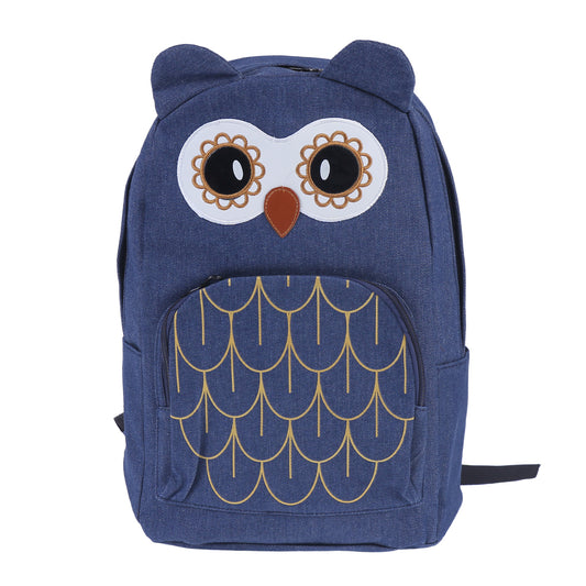 Owl Denim Backpack