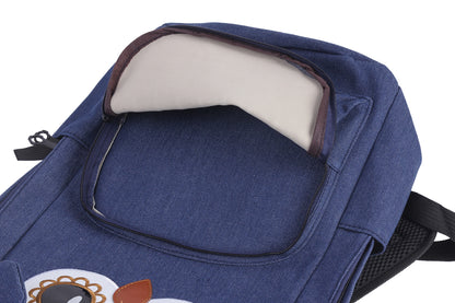 Owl Denim Backpack